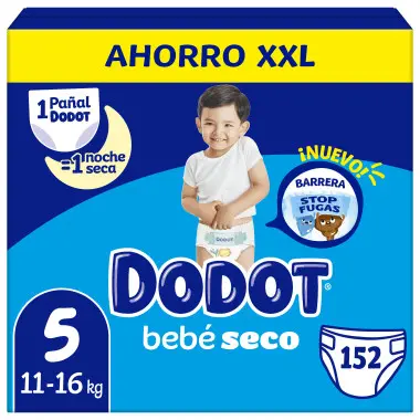Pañales Dodot Talla 5 Mega Box XXL 152 Uds – Máxima Protección para Bebés Más Activos Dodot - 1