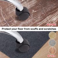 Alfombrilla para silla de oficina de 120 x 90 cm, alfombrilla antideslizante Sunfry para suelos de madera (120 x 90 cm, gris oscuro) - details 3