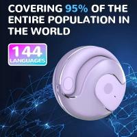 audífonos inalámbricos de traducción, dispositivo de soporte para traducción de idiomas, traducción real de más de idiomas y , multicolor y elegante, larga duración de juego, audífono inalámbrico con batería recargable, estuche de carga tipo-c, para viajes, negocios, estudio detalles 1