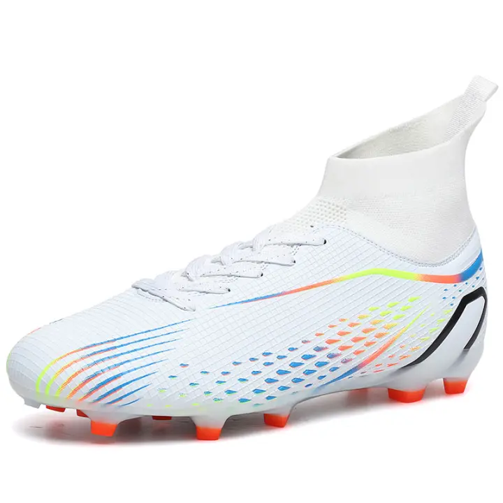 Zapatos De Fútbol Para Hombres TF/FG Calidad Superior Tierra De Juego Botas De Campo Con Punta Larga Suela De Goma Transpirables Talla Verdadera - 1