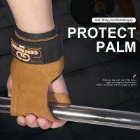 Guantes De Levantamiento De Pesas De Cuero Con Correas De Apoyo En El Tobillo Para PowerLifting Y Deadlifts Ajustables Y Padded Para Bodybuilding - details 5