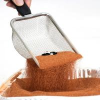 Shovel De Acero Inoxidable Para Gatos Herramienta De Limpieza De Orina Y Feces De Mascotas Pequeñas Con Agujeros Finos Para Filtrar - details 4