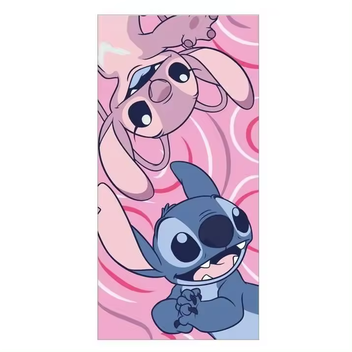 Toalla Stitch De Playa Y Ducha, Licencia 100% Oficial, 70x140 cm, Manenti+SL - Kiglam - 1