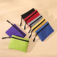 Bolsa De Monedas Mini De Tela Algodón Para Hombres Y Mujeres Cierre De Cremallera Estilo Casual Color Sólido Bolsa De Almacenamiento Para Niños - details 0