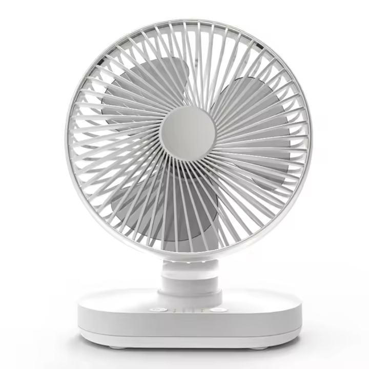Ventilador Automático ostilante Silencioso, cateria de 4000 mAh y ventilador de Mesa USB de alto flujo de Aire, ventilador Pequeño portátil de 4 velocidades para Oficina, hogar y ExteriorO - 1