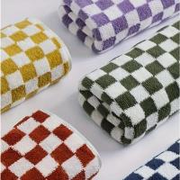 Toalla Vintage a Cuadros De Velours Coral Super Absorbente Suave Y Amigable Con La Piel Para Rostro Cocina Baño Hotel Tela De Limpieza - details 7
