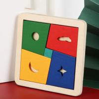 Juego De Rompecabezas Hexagonal Alien Tangram Bloque De Puzzle Clásico Para Niños Juguetes Educativos De Madera Unisex - details 20