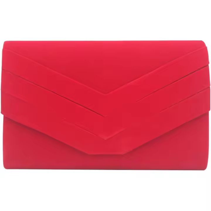 Bolso de mano de gamuza en forma de V para mujer, para noche, fiesta de graduación, bolso de hombro para novia - 1