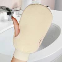 Toalla De Baño Exfoliadora De Dos Cara Color Sólido Para Adultos Con Yarn Rugosa Guantes De Fricción Para Hombres Y Mujeres - details 9