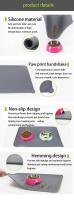 Nueva Alfombra Impermeable Para Mascotas De Silicona Color Sólido Almohadilla Para Comida Y Bebida De Perro Y Gato Fácil De Lavar - details 4