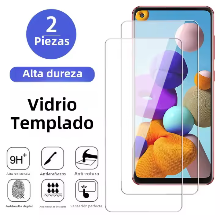 2PCS Protector De Pantalla De Vidrio Templado Para Samsung Galaxy A13 A23 A32 A22 5G A21S A52 A51 A72 A71 A11 A31 Película De Vidrio HD Resistente a Arañazos Y Agua - 1