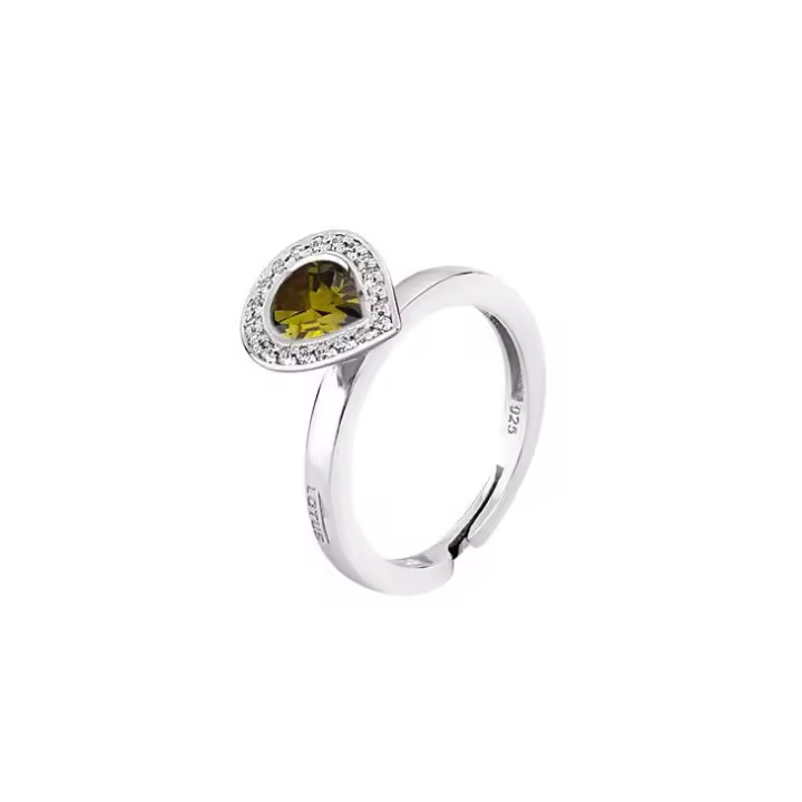 SORTIJA LOTUS SILVER LP1708/3/8 PARA MUJER EN PLATA DE LEY CON PIEDRA VERDE OLIVINA OUTLET - 1