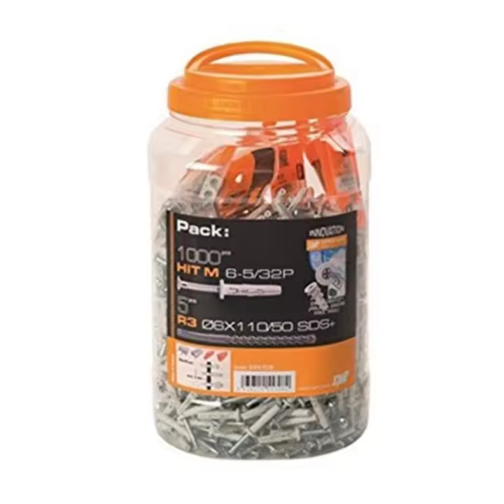 SPIT BIDON TACO HIT M 6X30 (1000 uds)- herramientas y accesorios SPIT - 1