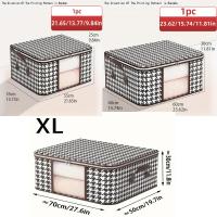 Caja De Almacenamiento Visible Grande Con Manijas Organizador De Ropa Para El Hogar Plegable Y Anti-Polvo Con Cierre De Cremallera - details 4