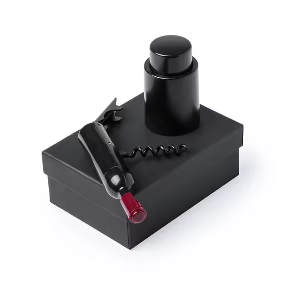 Disok Lote de 10 Elegante Sets Botella Vino con Accesorios en Caja - Detalles Originales para Regalos de Bodas Hombres - 1