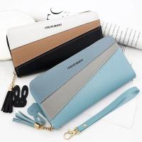 Cartera Larga Para Mujer Con Cremallera De Cuero Tres Colores Moda Monedero Bolso De Mano Con Compartimento Para Tarjetas - details 15