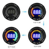 Voltímetro LED De Aluminio Para Motocicleta Y Automóvil Con Pantalla Digital Colorida DC 12V Universal Para Toyota Honda Nissan Y Más - details 10