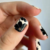 Kit De Uñas Postizas De Presión Para Mujeres Y Niñas 24 Piezas Juego De Uñas Postizas Cortas Cuadradas Con Diseño De Flores Geométricas Y Brillo Moda Oficina - details 50