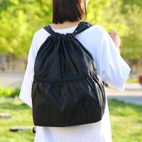 Mochila con cordón, bolsa vintage para gimnasio, plegable, con capacidad para llevar, grande para gimnasio - details 2