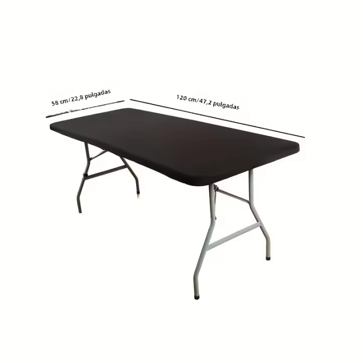 Mantel Rectangular Lavable Para Fiestas Al Aire Libre Y Camping Tamaño 4ft/6ft Elástico Y Ajustable Para El Hogar - 1