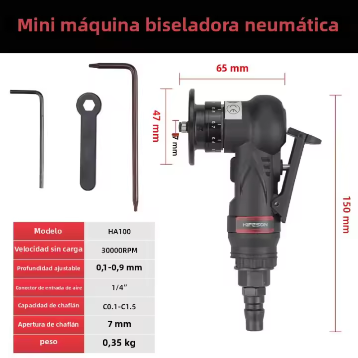HIFESON Mini Herramienta De Chamfering Para Madera Y Metal Trimmer Desburrador Máquina De Chamfering Para Muebles Herramienta De Grabadora Aireada - 1