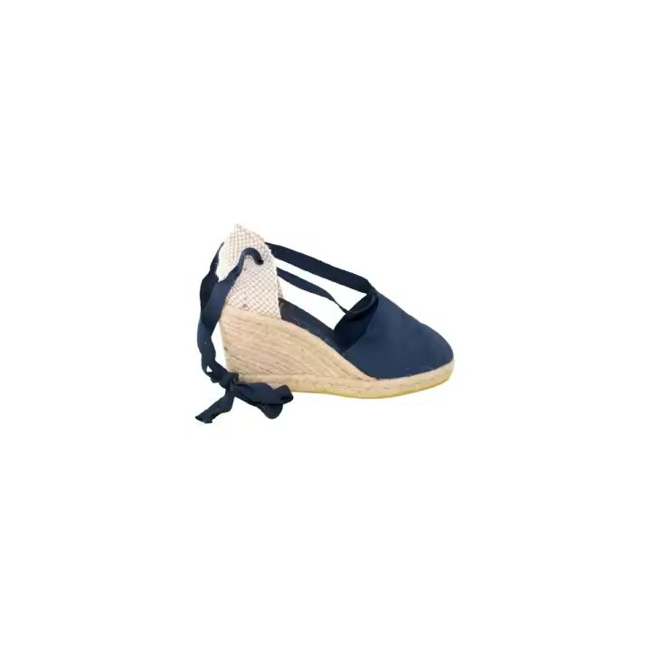 Alpargatas Valencianas azules con Cuña Alta by CBP Tejido Textil Textil - 1
