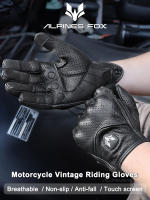 Guantes De Motociclista Retro De Verano Para Hombres Y Mujeres En Cuero Perforado Con Dedos Complejos Para Motocross Equipamiento De Moto M-XXL - details 15
