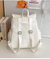 Bolso tipo mochila para el hombro con colgante, moderno, sencillo, informal y de gran capacidad para mujer, con textura y estilo. - details 7