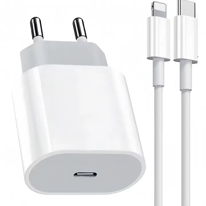 Cargador Carga Rápida para iphone de 25W, Cargador Rápido Cable Lightning de 1M compatible iOS, Iphone, Ipad, Mac, Adaptador USB C, PD 3.0 - 1