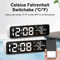Reloj De Espejo WiFi Tuya Con Sensor De Temperatura Y Humedad Alarma USB Para Decoración De Sala De Estar Pantalla LED Tiempo Y Fecha - details 3