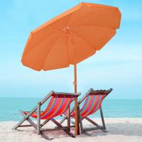 Mediawave Store Paraguas Playa Palinuro 185cm Inclinable, 8 Varillas Aluminio, Estacas, Ideal Jardín, Hogar y Exterior - details 1