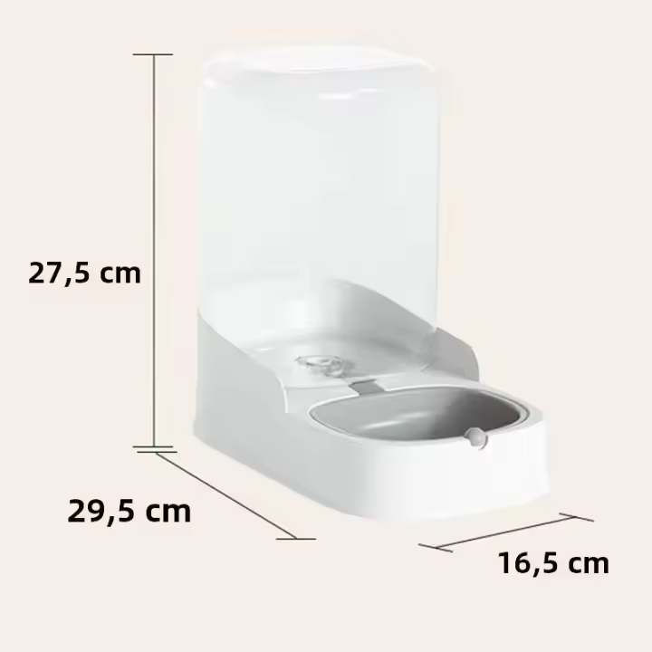 Dispensador Automático Para Gatos Y Perros Gran Capacidad Alimentador De Agua Cuenco De Alimentos Suministros Para Mascotas Plástico Cuadrado - 1