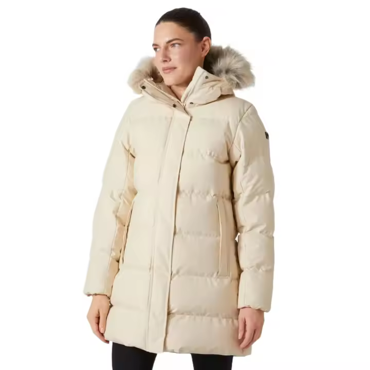 Cazadora Parka Acolchada Beige Helly Hansen Blossom Cream Aislante y Cálida - 1