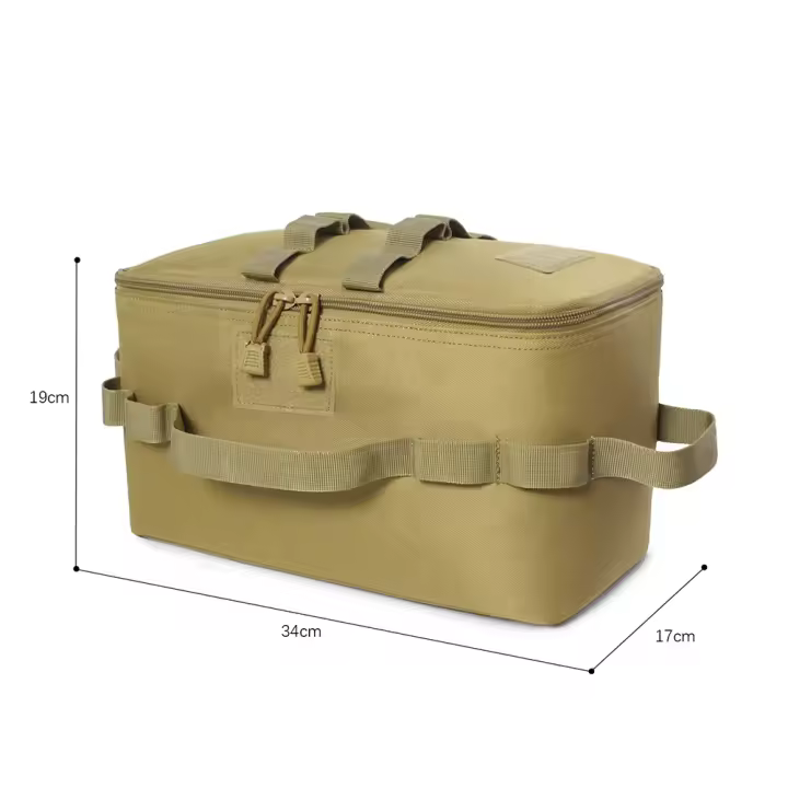 Bolsa De Almacenamiento Grande Para Camping Con Red Superior Y Bolsillo Organizador De Cocina Y Utensilios De Mesa Para Exteriores - 1
