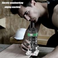 Enrutador eléctrico de madera para carpintería, recortadora eléctrica de 6 velocidades, grabado, ranurado, recorte, herramientas de bricolaje con cortador de fresado 800W, 6,35 mm - details 4