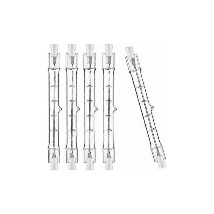 10 lámparas halógenas R7S de 118 mm y 300 W, 230 V, varilla halógena R7S de 118 mm y regulable. - 1