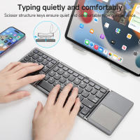 Mini Teclado Bluetooth Con Touchpad Para Android IOS Windows Teclado Inalámbrico Plegable De Tres Secciones Para Macbook PC Laptop Tablet Phone - details 4