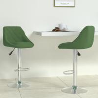 vidaXL Taburete de cocina 2 unidades de terciopelo en color Marrón/Verde oscuro/Crema y más | cómodas modernas ergonómicas para comedor cocina salón hogar - details 1