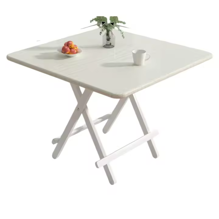 Mesa plegable sencilla CAMPING, mesa cuadrada plegable de madera, mesa de picnic práctica para exteriores, mesa de comedor pequeña para el hogar CAMPING， Mesa de comedor 60*60 70*70 80*80cm - 1