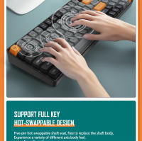 Teclado Mecánico Aigo GD101 100 Teclas Con Cable USB Y Conexión Inalámbrica 2.4 Para Juego Y Oficina Compatible Con PC Y Laptop - details 12