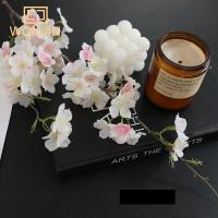 1PC Decoración De Habitación Con Flores Artificiales De Cerezo Rosa Y Blanca Para Bodas Y Decoración Del Hogar Estilo Silken - details 7