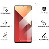 Protector De Pantalla De Vidrio Templado 4en1 Para Xiaomi Redmi Note 13 pro 5G Cubierta Total Anti-Arrugas Para Cámara Lens Compatible Con Redmi Note 13 5G 4G - details 2