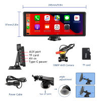 Reproductor Multimedia Para Coche Universal 10.26 Pulgadas Con Apple Carplay Android Auto WiFi Bluetooth FM AUX Cámara Inalámbrica Soporte De Memoria Hasta 256G - details 1