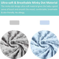 Sábana De Cambio Suave Con Puntos Minky Y Funda Para Almohada De Amamantamiento Para Bebé Niño Y Niña 2PCS Tamaño Medio Material Poliéster - details 9