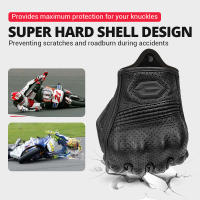 Guantes De Motocicleta De Verano En Cuero PU Genuino Protección Ciclismo Guantes De Bicicleta Con Fourchettes De Polyester - details 5