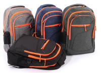 J.S ONDO MOCHILA TIPO TELA PARA HOMBRE CON BORDE NARANJA Mochila Escolar Mochila de Viaje Negocios Trabajo Diario Antirrobo Impermeable Grande Mochila Ordenador CLASICO 30.5X46CM - details 0