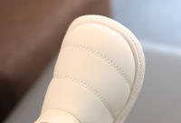 Botas Cortas Para Niños Y Niñas De Cuero PU Antideslizantes Con Forro De Peluche Gruesa Botines Casuales Para Invierno Talla True Fit - details 12