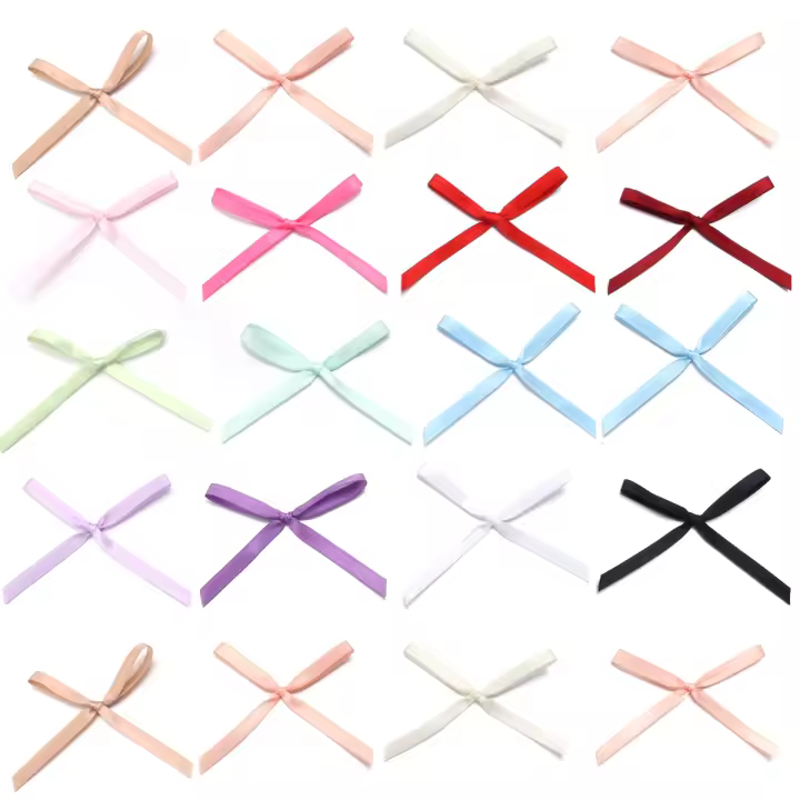 30pcs Cintas De Satén Poliéster Multicolor 6.5x8.5cm Para DIY Ropa Accesorios De Cabeza Regalos Cajas Artesanías Decoración - 1