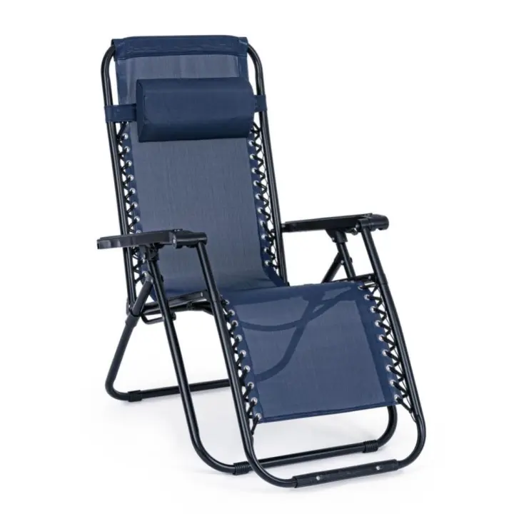 Silla plegable gravedad cero tumbona ajustable sillón reclinable con reposacabeza gravedad, medida 190x58x30, peso 6kilos  cero para playa, jardín, terraza, patio - 1