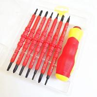 Mov-Juego de 7 destornilladores aislados para electricista de 500 V con destornillador probador, destornillador aislado con mango, destornillador aislado magnético intercambiable, kit de herramientas de reparación - details 3
